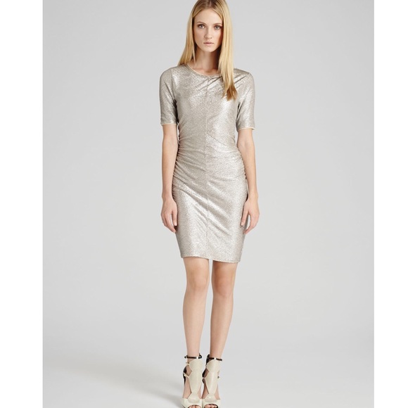 reiss metallic dress